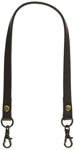 日本紐釦貿易Nippon Chuko 本革 口金用持ち手 1本手 アンティークゴールド W約8mm×H約33cm 焦茶 MAW18-..