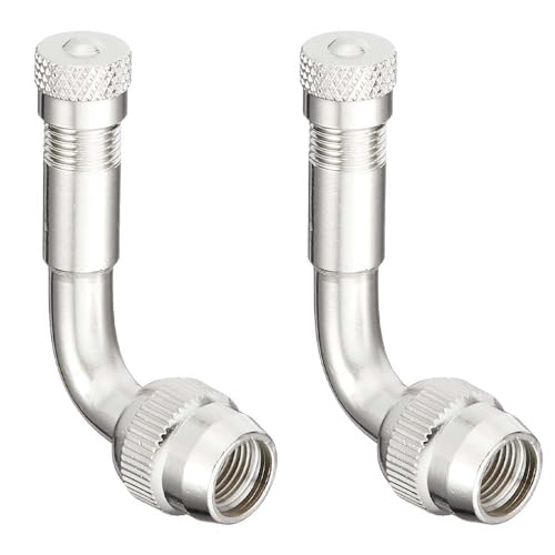 2個セット バイク用エアーバルブ 90°エクステンション L型 エアバルブ エアバルブ バイク 空気入れ エ..