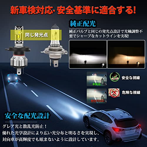 Briteye�ޤ֤��� H4 LED�إåɥ饤�� hi lo���� CSP���å���� �����ָ��б� LED H4 �Х�� �ۥ磻�� 12V����L