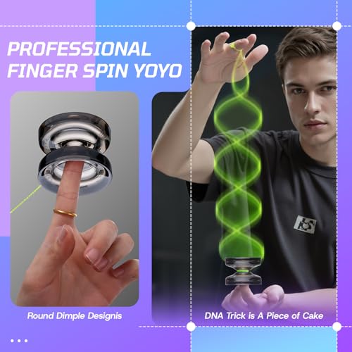 MAGICYOYO K2 Black Responsive Yoyo for Kids Beginners with Extra Unrespo