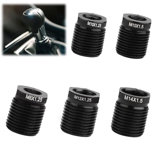 シフトノブ アダプター 5個入りスクリュー アダプター アルミ合金製 内ネジ付き 耐食性 取り付け簡単 ..