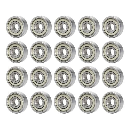 1.高炭素クロム軸受鋼。20個セット。・2.スペック：内径6mm×外径19mm×幅6mm。モデル：626 zz。・3.高品質な材質炭素鋼製、硬度が高い、重荷重下での耐久性と耐変形性、潤滑剤が施され、高精度なベアリングは、使用後すぐに最高のパフォーマンスが期待できます。・4.利点両面メタルシールド、ほこりが出ないようにします。高速回転、耐高温。-このベアリングは摩擦トルクが小さい深溝玉軸受けなので、リールを高速で巻き取る際も騒音や振動が少なく快適なリーリングを楽しめます。ベアリング内の玉の動きを滑らかにするグリスを保持するために鉄板でカバーされていますが、防水性は良くないのでリーリング感が悪くなったらすぐに交換してください。・5.あらゆるアイテムに役立ちます、スケートボード、ローラーブレード、インラインスケート、スクーターなど、電動リール、モーターサイ、クル、 3Dプリンティング、 電気モーター、 モーター、 電動玩具、 精密制御工作機械、 フィットネス機器、ミニ四駆電動リール等1.高炭素クロム軸受鋼。20個セット。 2.スペック：内径6mm×外径19mm×幅6mm。モデル：626 zz。 3.高品質な材質炭素鋼製、硬度が高い、重荷重下での耐久性と耐変形性、潤滑剤が施され、高精度なベアリングは、使用後すぐに最高のパフォーマンスが期待できます。 4.利点両面メタルシールド、ほこりが出ないようにします。高速回転、耐高温。-このベアリングは摩擦トルクが小さい深溝玉軸受けなので、リールを高速で巻き取る際も騒音や振動が少なく快適なリーリングを楽しめます。ベアリング内の玉の動きを滑らかにするグリスを保持するために鉄板でカバーされていますが、防水性は良くないのでリーリング感が悪くなったらすぐに交換してください。 5.あらゆるアイテムに役立ちます、スケートボード、ローラーブレード、インラインスケート、スクーターなど、電動リール、モーターサイ、クル、 3Dプリンティング、 電気モーター、 モーター、 電動玩具、 精密制御工作機械、 フィットネス機器、ミニ四駆電動リール等
