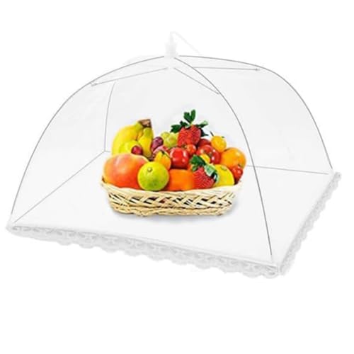 YFFSFDC 食卓カバー フードカバー 42x42cm 折り畳み式 洗える虫よけホコリよけ キッチンパラソル 食品カバー