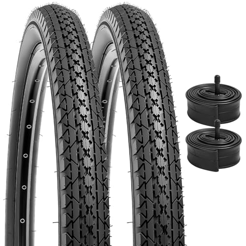 YunSCM 2本セット20x2.125 タイヤ20x2.125 57-406 自転車タイヤ+20x1.75/2.125 チューブ 米式バルブ3