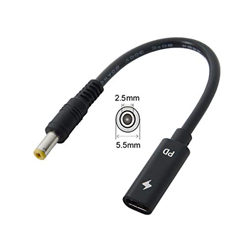 JSER Xiwai Type C USB-C メス入力 - DC電源 PD充電ケーブル ノートパソコン用 18-20V 5.5x2.5mm nicobest-10054287 nicobeststore サンプル画像3