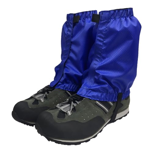 登山用ゲイター ブルー 軽量防水素材で作られています 通気性 防汚、防泥、防砂 男性と女性に適しています 登山用スノーゲイター ハイキング 悪天