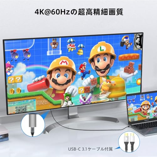 USB Type C HDMI�Ѵ������ץ� 4K@60Hz ������C�᥹HDMI�����Ѵ������ץ���Thunderbolt 3/4 to HDM