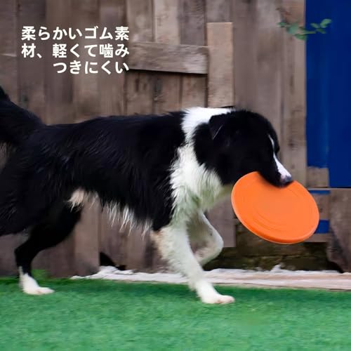 nicobeststoreの犬用ソフトフリスビー 超柔らか 歯に優しい 小型犬 中型犬 対応 耐久設計 屋外遊び 4色セット ペットおもちゃ｜アングル3