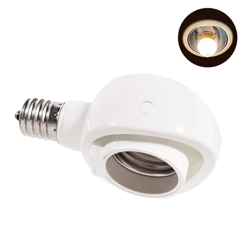 Pispoer- E17→E26 LED電球専用-可変式ソケット-屋内用-ソケット変換コンセント-簡単取付 工事不要-AC 100V-ホワイト1