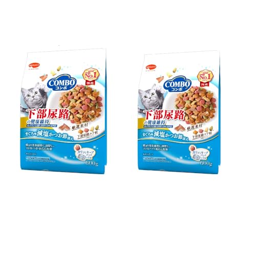 コンボ キャットフード 下部尿路の健康維持 まぐろ味減塩かつお節添え 600g ×2個まとめ買い 国産 小分..