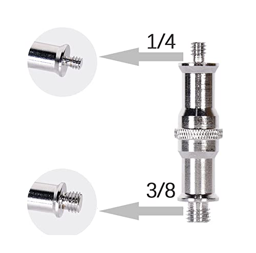 YFFSFDC 汎用1/4-3/8金属オスコンバータ 6本セット ダボネジ スピゴットアダプター スピゴット カメラ 撮影用 照明 三脚 雲台