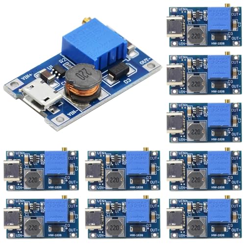 昇圧電源モジュール 降圧ボードモジュール ブーストステップアップ 昇圧型 転換モジュール 10個入りMT3..