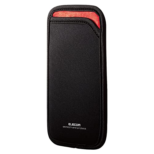 乐天商城 - エレコム スマホポーチ 1台収納 Sサイズ スリップインタイプ 背面ポケット付 ブラック iPhone 16 / 16e シリーズ 対応検証済