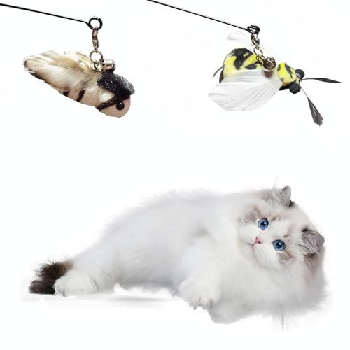 3 of Ni 猫 おもちゃ 虫 猫じゃらし 交換用夏虫シリーズ 釣竿（1本）交換用2点）