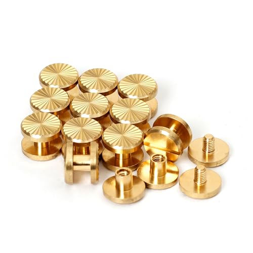 乐天商城 - シカゴスクリュー 12個入り 10×4×4mm 真鍮組ネジ コンチョ バッグ ベルト 底びょう リベット スタッズ パーツ 鋲 リベット スタッ