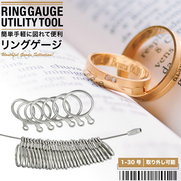 リングゲージ サイズゲージ 指輪 サイズ 1〜30号 指輪 アクセサリー 便利 簡単 リングサイズ 日本郵便送料無料 T100-75
