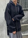 【SALE/60%OFF】サイドベルトパーカー NICOLE CLUB ニコル クラブ トップス パーカー・フーディー ブラック ホワイト【RBA_E】[Rak...