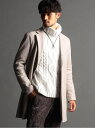 【SALE/30%OFF】スウェードポンチ チェスターコート NICOLE CLUB FOR MEN ニコル ジャケット・アウター チェスターコート グレー ブ...