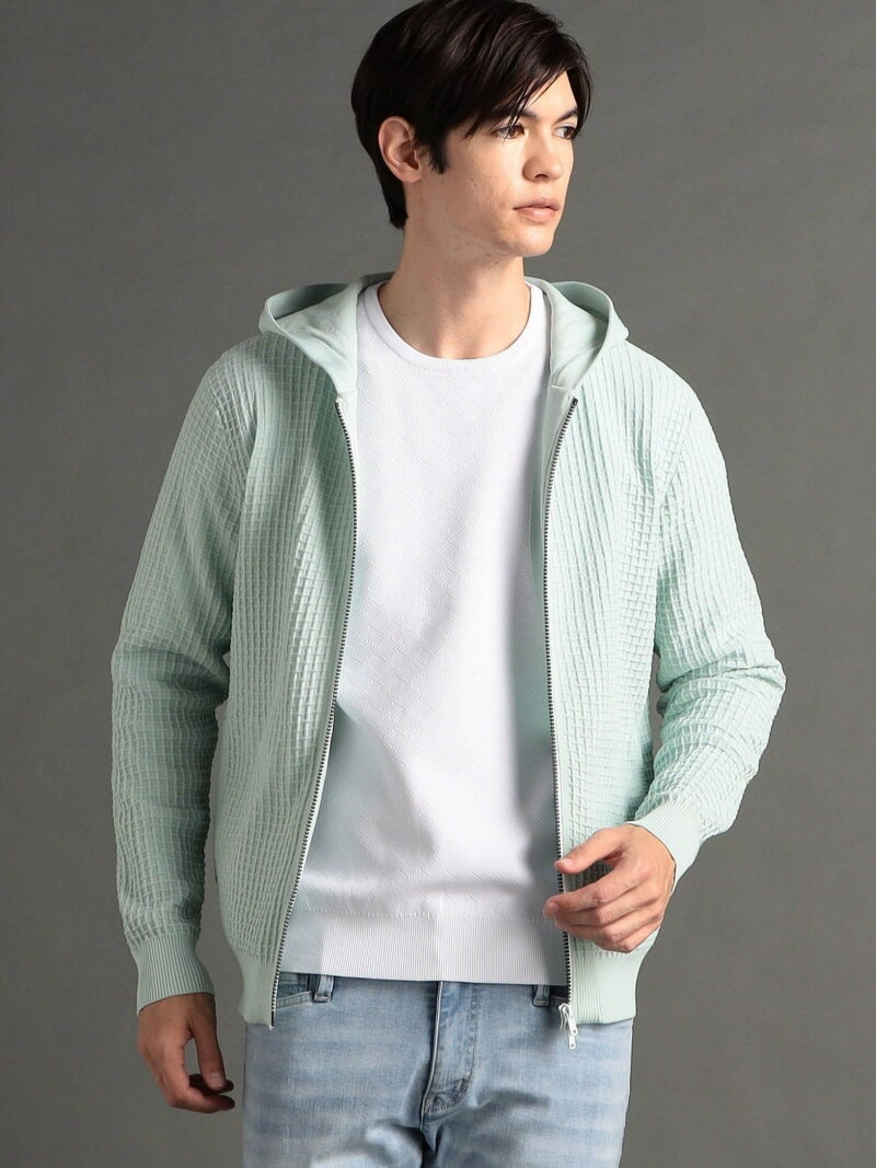 【SALE／64%OFF】【ex/tra】ブロックパターンニット フーディブルゾン MONSIEUR NICOLE ex/tra ニコル ..