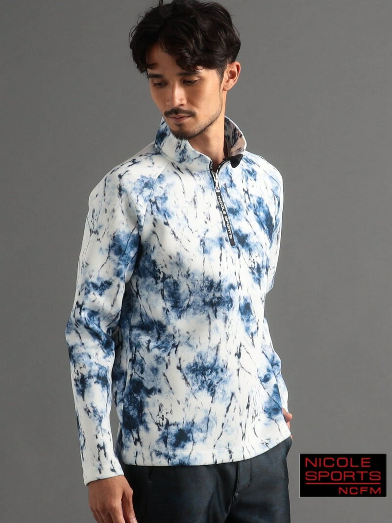 【SALE／73%OFF】【NICOLE SPORTS】ダンボールムラ柄ハイネックハーフZIPプルオーバー NICOLE CLUB FOR..