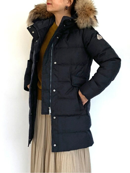 ＜PYRENEX＞Grenoble Jacketファー付きダウンジャケット Grand PARK NICOLE ニコル コート/ジャケット ダウンジャケット レッド カーキ ブラック ネイビー【送料無料】[Rakuten Fashion]