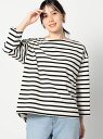 【日本製】デラヴェ長袖Tシャツ ボーダーシーズンカラー Grand PARK NICOLE ニコル トップス その他のトップス グレー ブラウン ホワイト ブラ...