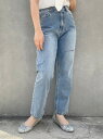 【SALE/40%OFF】BACKデザインデニムパンツ NICOLE CLUB ニコル クラブ パンツ ジーンズ・デニムパンツ レッド グレー【RBA_E】【送...