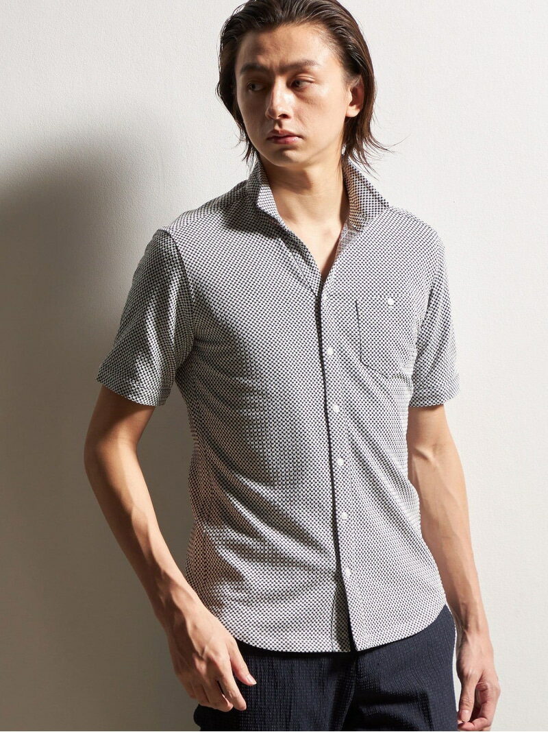 【SALE／55%OFF】サッカーチェックショートレギュラーカラー半袖シャツ HIDEAWAYS NICOLE ニコル トップス シャツ・ブラウス ホワイト レッド【RBA_E】【送料無料】[Rakuten Fashion]のサムネイル