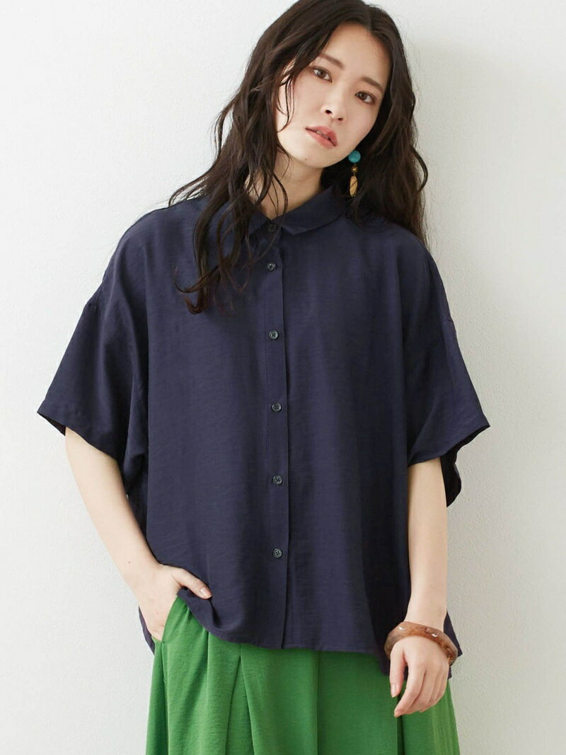 【SALE／55%OFF】バックギャザーワイドシャツ NICOLE white ニコル クラブ トップス シャツ・ブラウス ネイビー オレンジ ホワイト【RBA_E】[Rakuten Fashion]のサムネイル