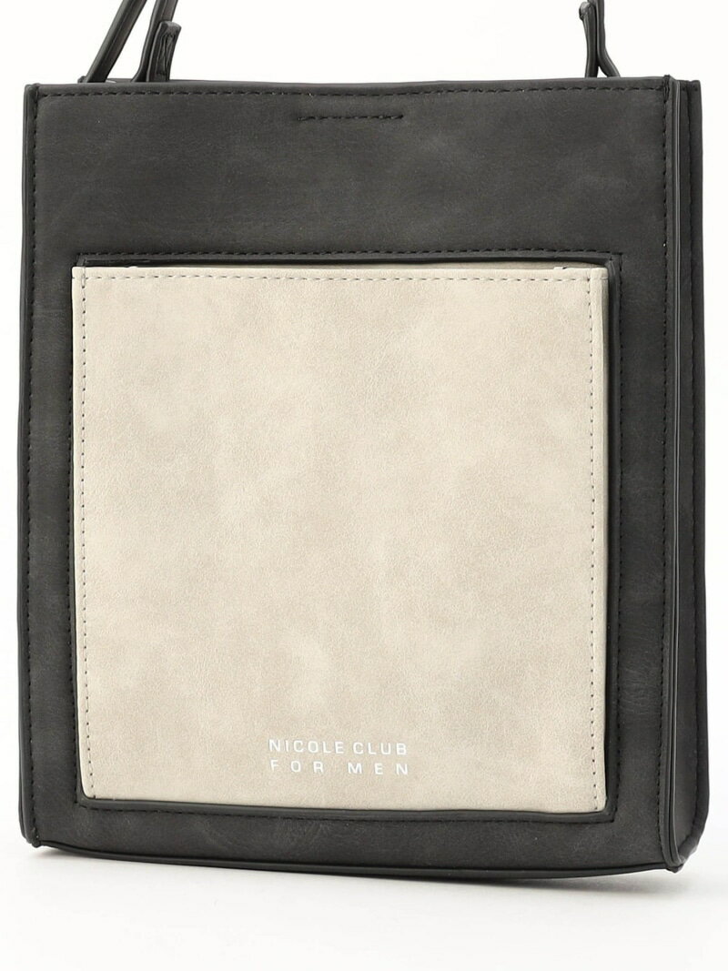 【SALE／37%OFF】スクエアミニショルダーバッグ NICOLE CLUB FOR MEN ニコル バッグ ショルダーバッグ レッド グレー ブラック【RBA_E】【送料無料】[Rakuten Fashion]