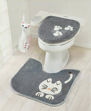 A534★お得なセット!【短耳プリティキャット トイレ2点セット (洗浄暖房用)】ネコトイレフタカバー、足元マット短ネコトイレマット猫トイレ用品CAT猫耳プリキャットプリティキャットシリーズ猫好きに大人気!