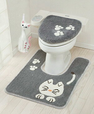 A216★お得なセット!【長耳プリティキャット トイレ2点セット (洗浄暖房用)】ネコトイレフタカバー、足元マット短ネコトイレマット猫トイレ用品CAT猫耳プリキャットプリティキャットシリーズ猫好きに大人気!