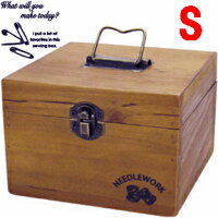 A947【Sサイズ)天然木NEEDLEWORKウッドソーイングボックス(小】救急箱小物入れとしてもお使いいただけます木製裁縫箱 洋裁収納手芸ボックス可愛い木製ソーイングボックスファーストエイドボックスメディスンボックスカントリー