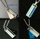 YBB035【★SALE!!】【愛の誓い スライド式 LOVEメッセージプレートペンダントネックレス 】巾着付きLOVEネックレスチタンコーティングサージカル...