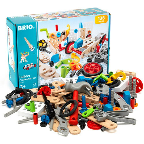 BRIO ブリオ ビルダー コンストラクションセット 知育玩具 3歳 4歳 5歳 木のおもちゃ 木製 誕生日プレゼント 誕生日 男の子 男 女の子 女 こども おもちゃ 子供 子ども | プレゼント 大工 組み立てる キッズ ネジ 組み立て クリスマス クリスマスプレゼント 幼児 工具 セット