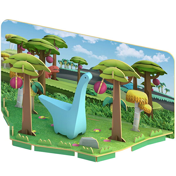 木のおもちゃ&ギフト ニコリのハーフトイズ　ディプロサウルス　知育玩具 3歳 4歳 5歳 誕生日プレゼント 誕生日 男の子 男 女の子 女 子供 ギフト 玩具 プレゼント キッズ 組み立て 知育おもちゃ ジオラマ マグネット 磁石 立体パズル フィギュア ごっこ遊び クリスマスプレゼント｜アングル3