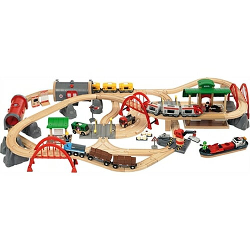 送料無料 Brio ブリオ 木製 木製 誕生日 積み木 レール レール ロードデラックスセット 木のおもちゃ 電車 子供 誕生日プレゼント 誕生日 男の子 男 出産祝い 3歳 4歳 5歳 北欧 おもちゃ 三歳 四歳 五歳 乗り物 安心 幼児 玩具 オモチャ トレイン 木製レール