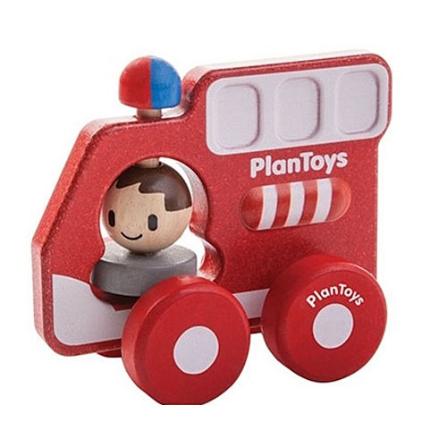 車のおもちゃ 木のおもちゃ 誕生日 誕生日プレゼント プラントイ ファイヤートラック 木製 子供 男の子 男 1歳 2歳 3歳 出産祝い 玩具 車 プレゼント ...