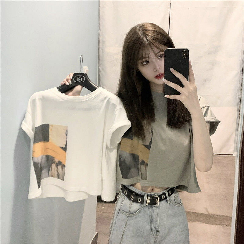 Rakuten - Tシャツ レディース 半袖 ゆったり 薄手 ロゴT 体型カバー クルーネック 春夏 秋 トップス tシャツ きれいめ おしゃれ