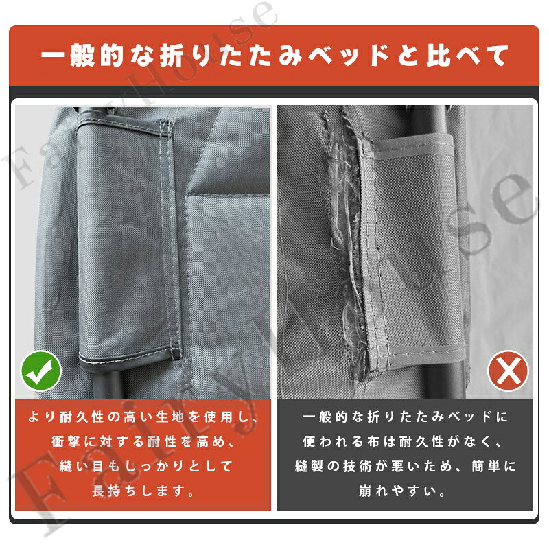 ここに楽天市場店の【6%OFFクーポン】ソファーベッド 折りたたみ式 折りたたみベッド ベッド オフィス 昼寝 シングル コンパクト 簡単収納 6段階リクライニング 簡易ベッド 持ち運び便利 通気性 組み立て簡単 残業 防災 自宅 客用ベッド｜アングル3