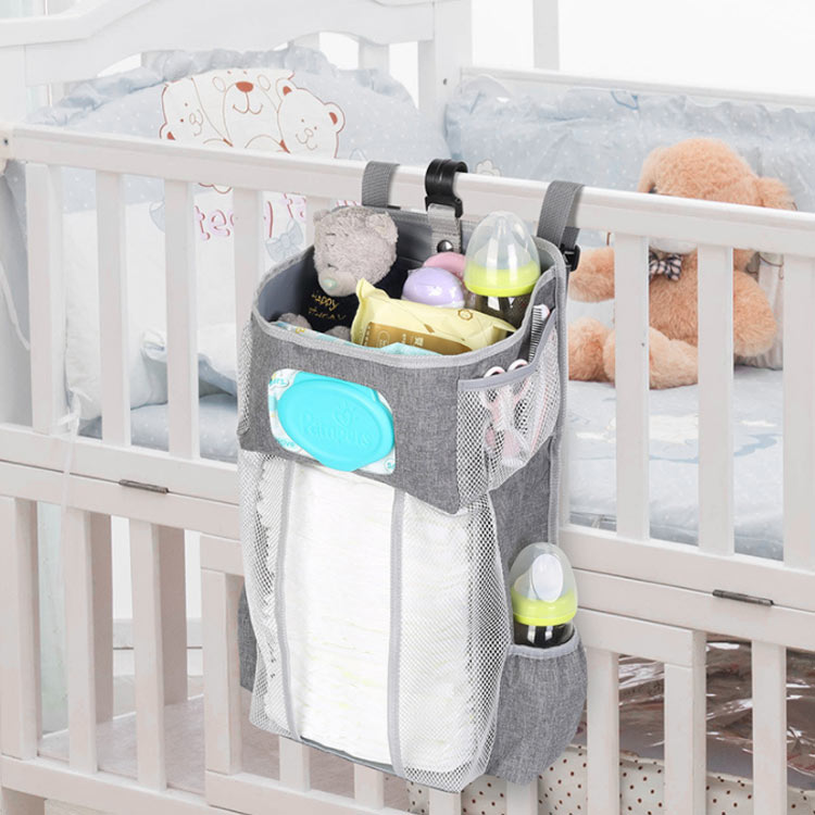 ベビーベッド収納ポケット オムツ 収納 ベビーベッド ベッドサイド ポケット オーガナイザー まとめる 子供部屋収納 おむつポーチ サイドポーチ 大容量 吊り袋 オムツストッカー おもちゃ おむつ収納袋 片付け 多機能 哺乳瓶 おむつ収納 おむつポケット 小物入れ