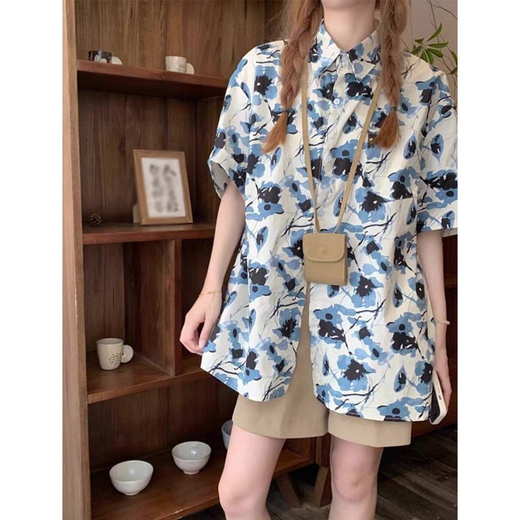 レディース 夏 ハワイシャツ ブラウス 花柄 シャツ 開襟シャツ 前開き 薄手 羽織り 海 ボタニカル かわいい 五分袖 トップス カジュアルシャツ 日焼け止め服 ゆったり プリント 半袖 サマーウエア リゾート 旅行 ビーチ 浜辺 旅行 アロハシャツ アロハ おしゃれ