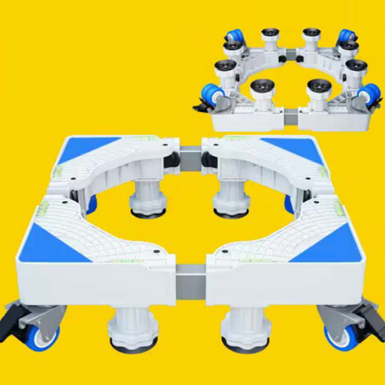 洗濯機スライド台 8足4輪 4足8輪 360度回転 洗濯機置き台 洗濯機パン 洗濯機ラック 伸縮式 掃除 移動ラクラク 滑り止め ストッパー付き 洗濯機 置き台 洗濯機台 キャスター付き かさ上げ台 底上げ かさあげ台 ドラム式 土台 冷蔵庫 下 防振 引っ越し 騒音対策 台車 3