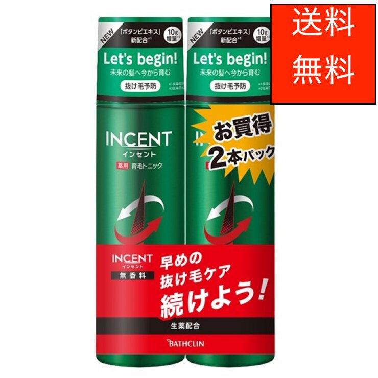 INCENT 薬用育毛トニック 無香料 190g x 2pack INCENT Hair Tonic 190g x 2pack