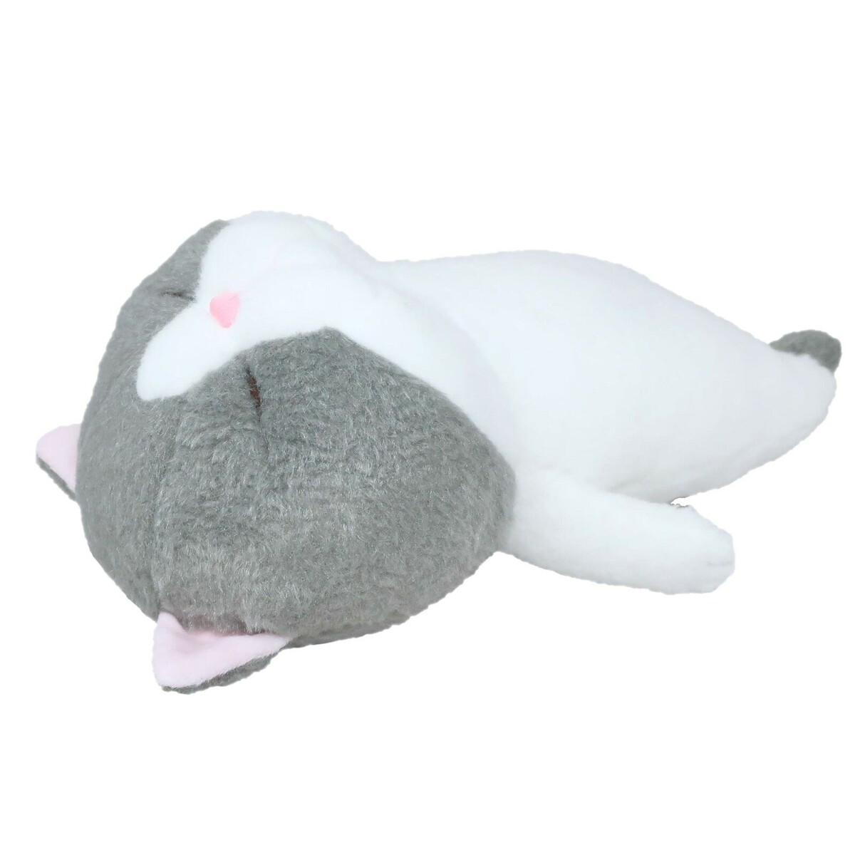 樂天商城 - 【ぼうみたいなねこ】ぼうみたいなねこぬいぐるみ　Lサイズ 猫 ねずぼう（Gray ＆ White） 内藤デザイン研究所 JAN-4990795041875