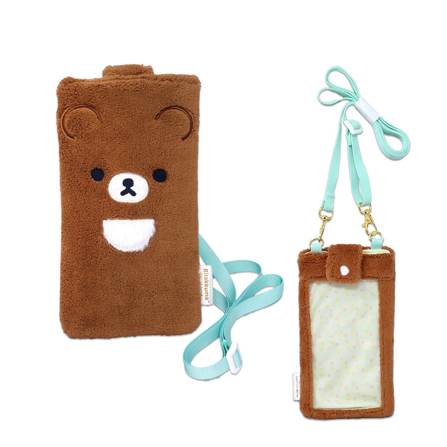 【Rilakkuma】モフモフ スマホポーチ 新作 ポーチ チャイロイコグマ JAN/4990795044128 内藤デザイン研究所