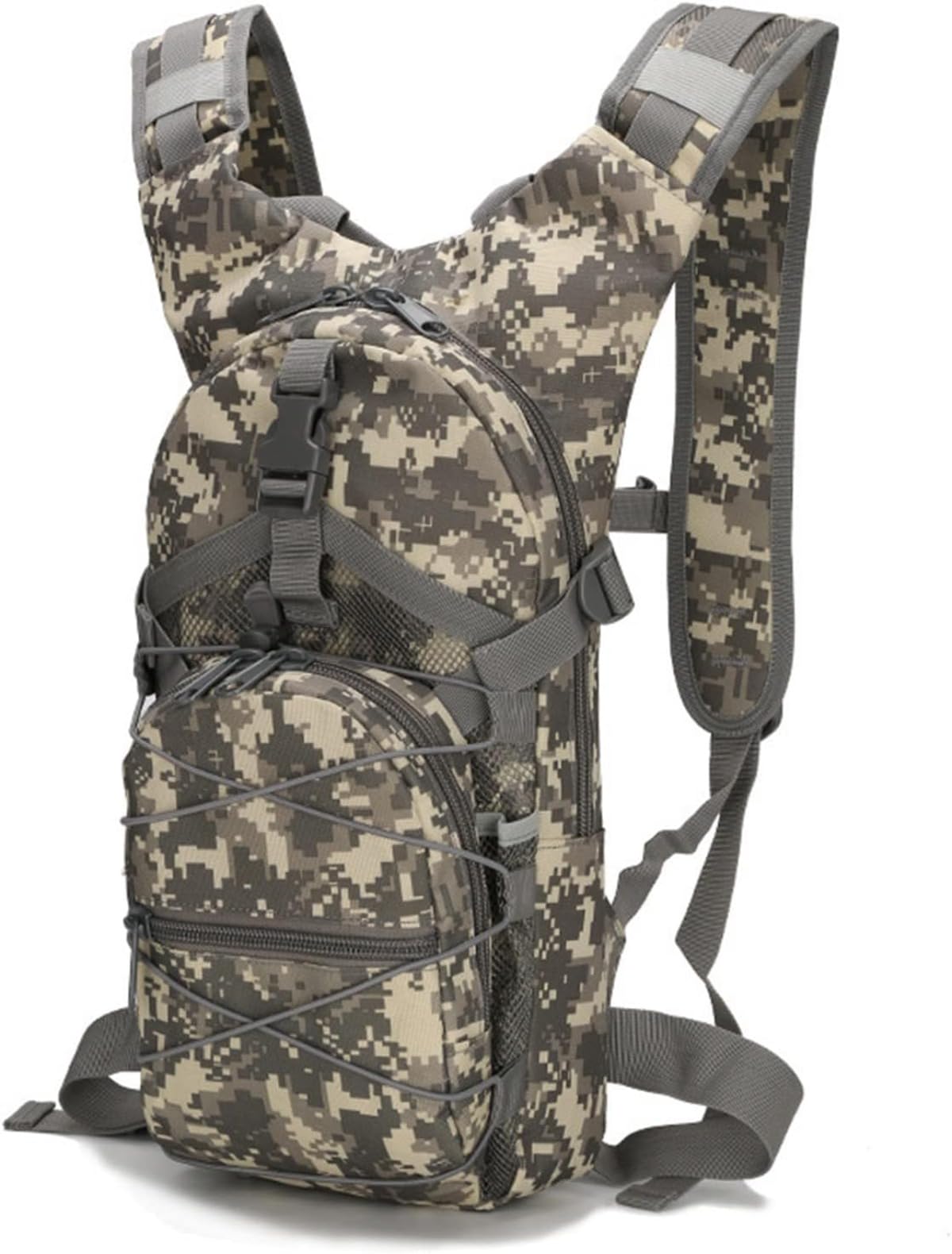 乐天商城 - [] ミリタリーモールタクティカルバックパック、アウトドアトラバル15防水オックスフォード アーミーバックパック、登山トレッキングハイキングスポーツ用の通気性デイパックバッグ