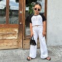 paris crop Tシャツ ZU2001 クロップド丈 韓国子供服 comma
