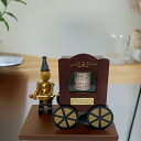 【誕生日・記念日の贈り物に】木製からくり人形オルゴール/ストリートオルガンデザイン|曲目:星に願いを|小人が動く アンティーク風 レトロ ミニチュア|かわいい プレゼント ギフト インテリア おしゃれ 記念 日本製 ニデック【EA059S】