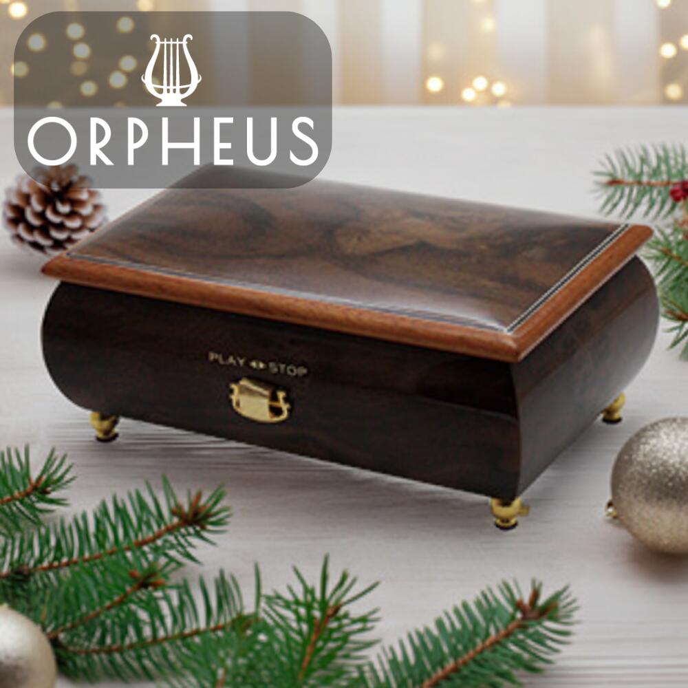 カスタムメイドオルゴール 【EX157】 30弁 ORPHEUS 日本製 オルゴール 突板 仕上げ ブラウン 受注生産 ..